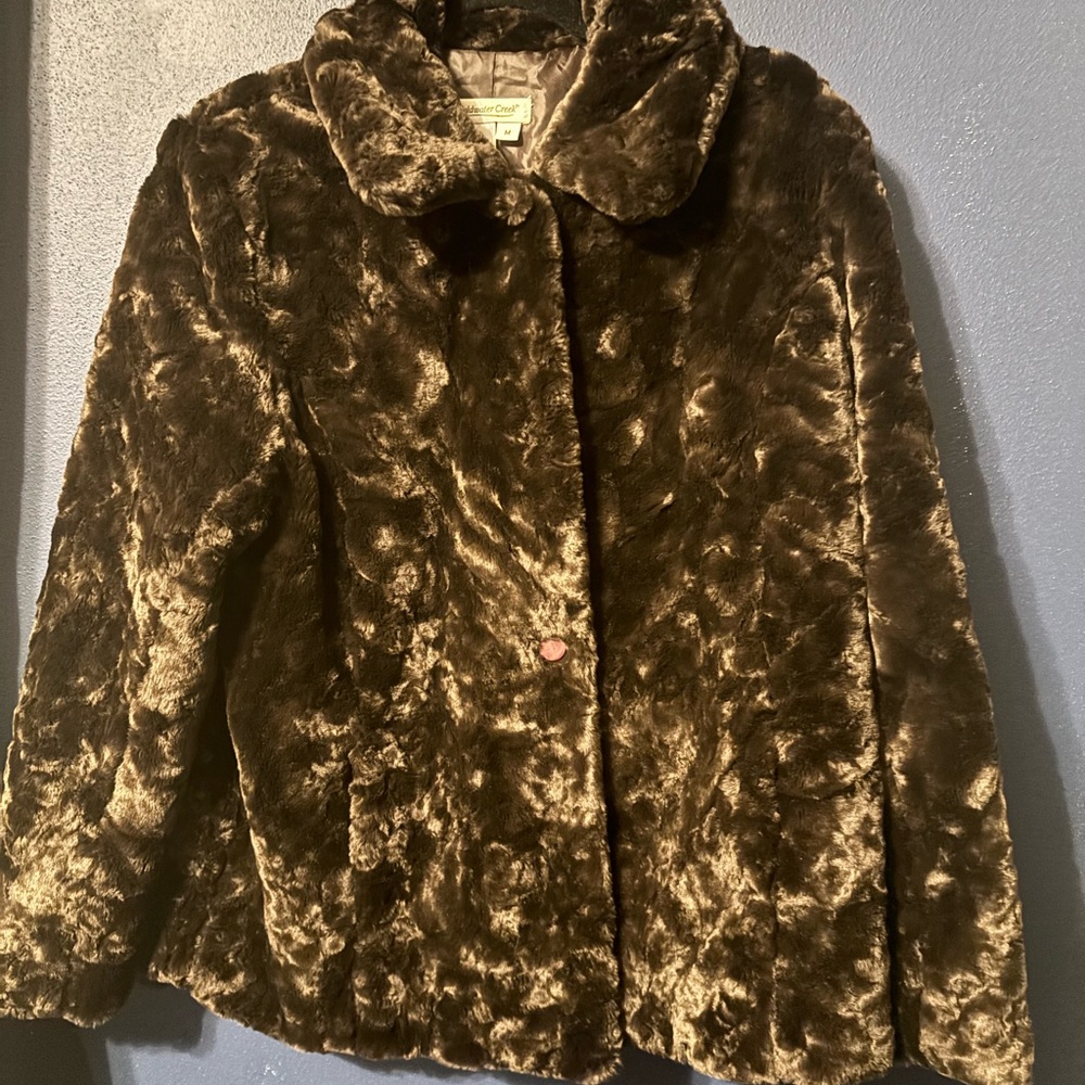 Coldwater Creek Dark Brown Teddy Jacket